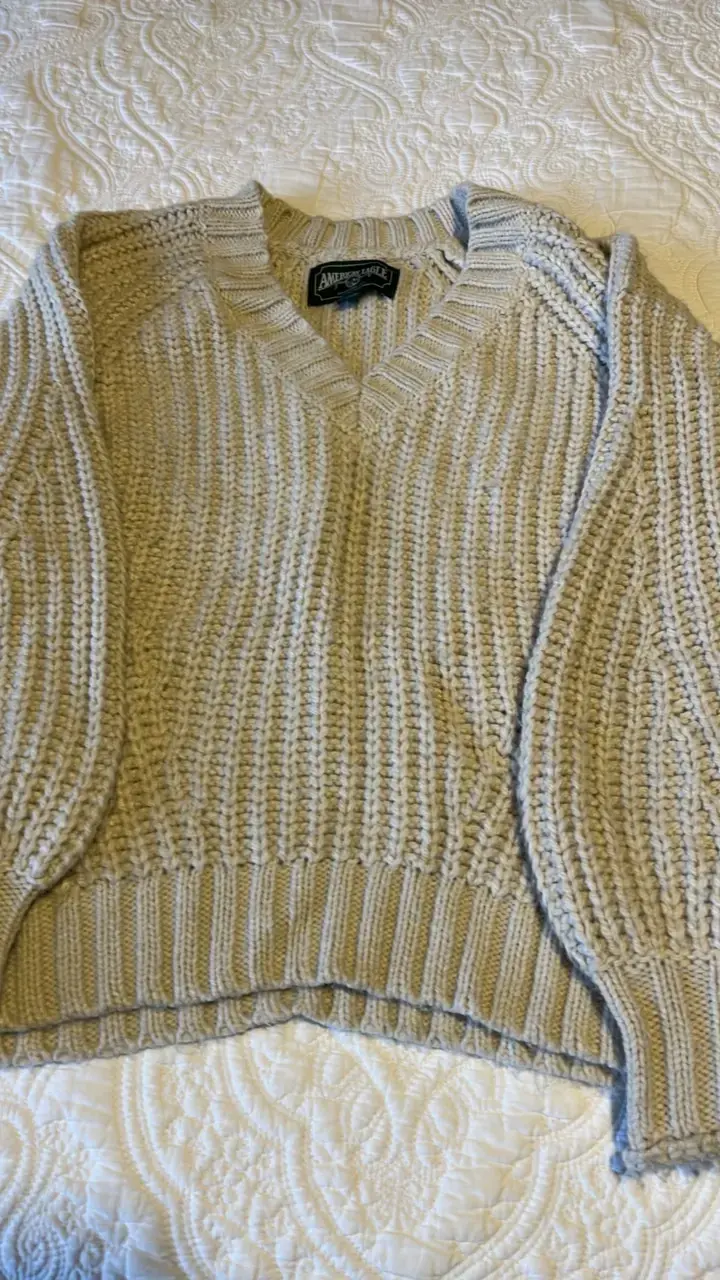 Suéter de punto beige American Eagle - 1