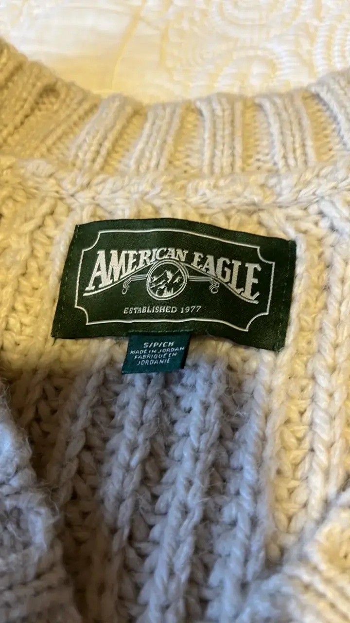Suéter de punto beige American Eagle - 2