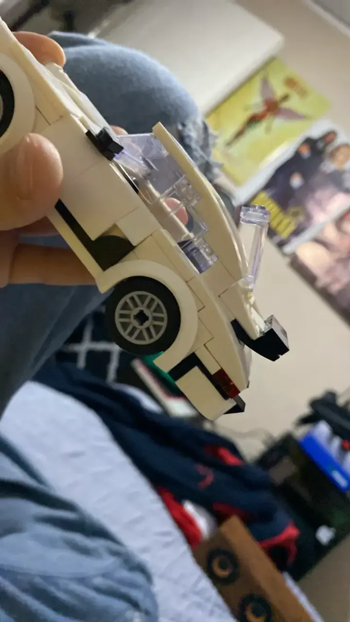 Auto de juguete de bloques blanco porche 911 - 3