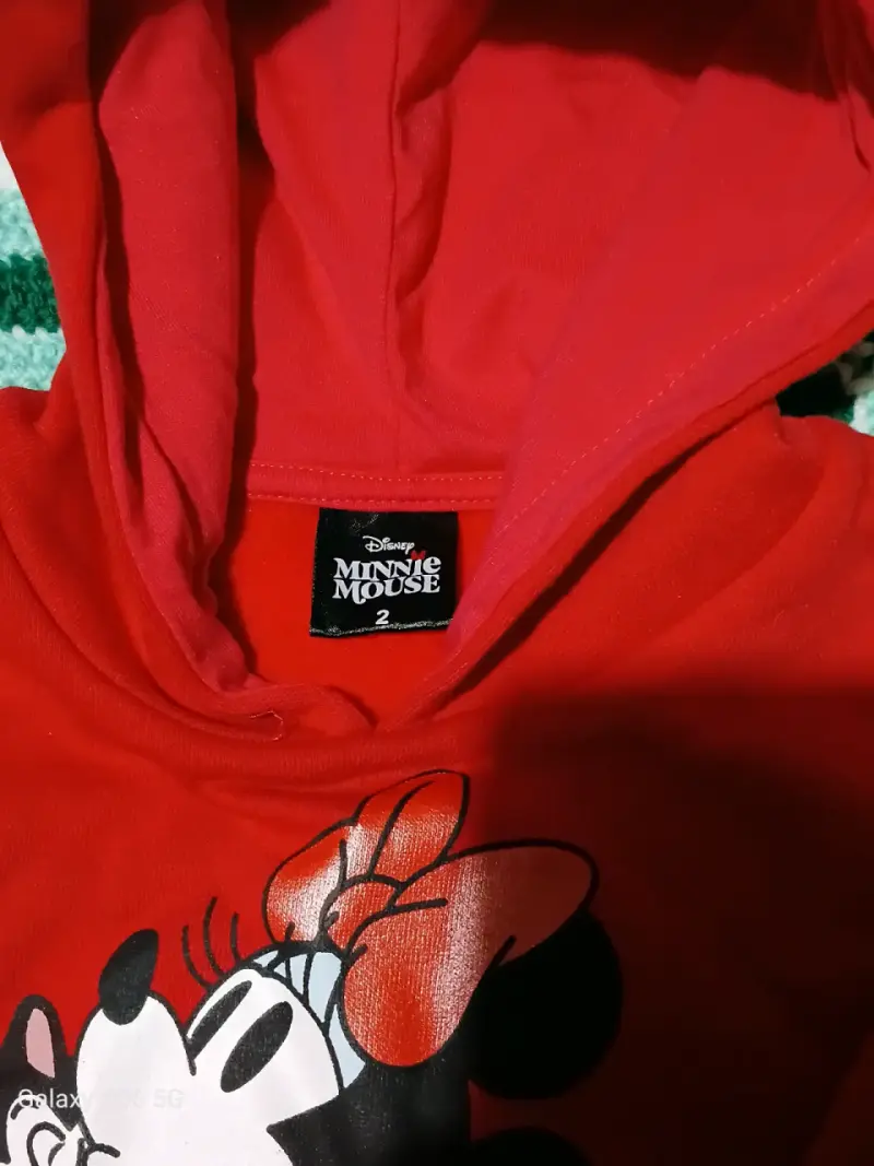 Polerón rojo con capucha Minnie Mouse para niños - 4