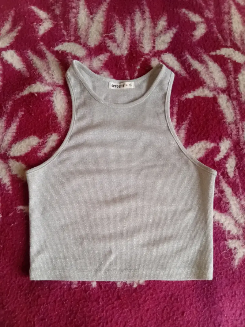 Top sin mangas gris Opposite talla S