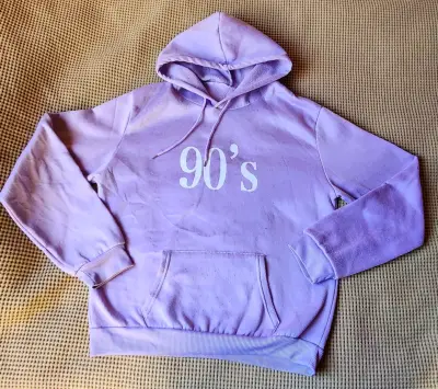 Polerón morado con capucha estilo 90's - miniatura 1