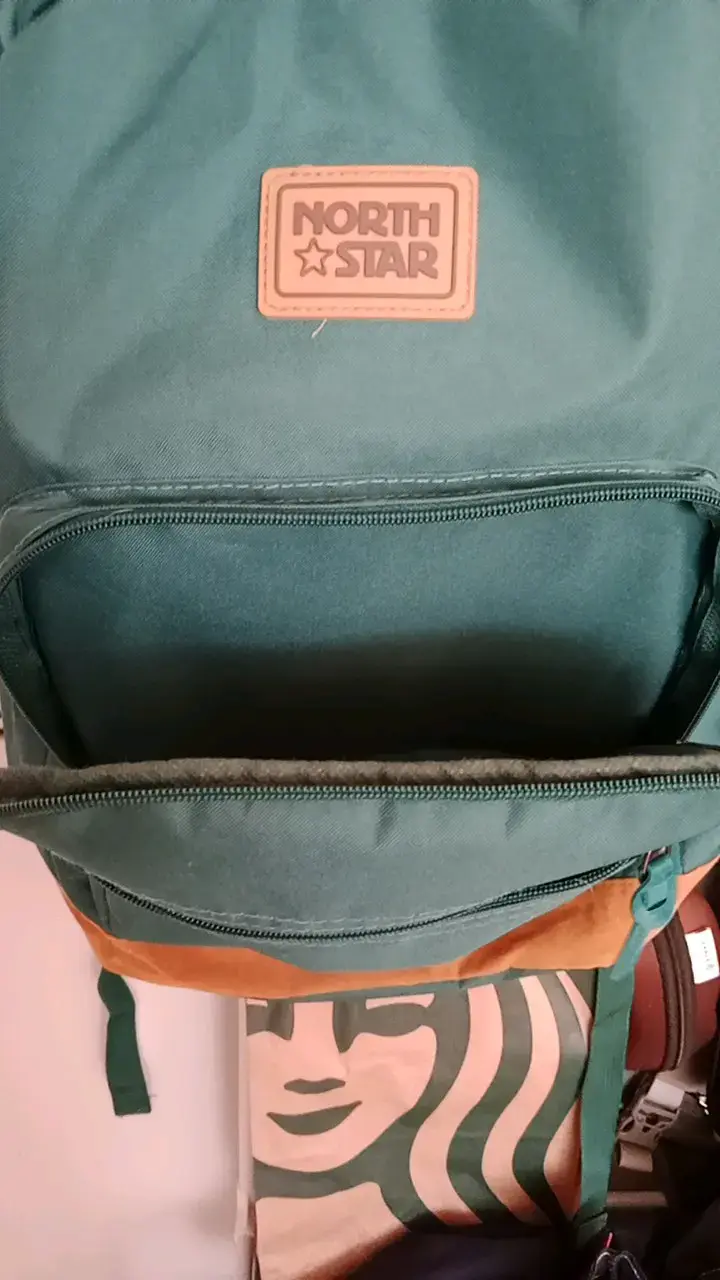 Mochila verde North Star con bolsillo frontal - 4