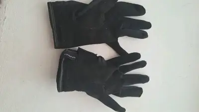 Guantes de equitación negros Fouganza - miniatura 1