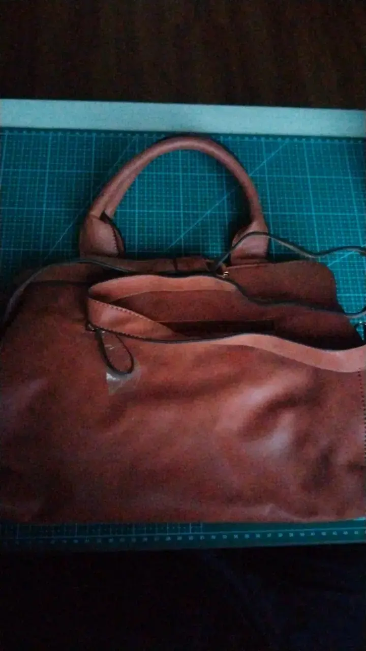 Bolso de cuero marrón con flecos Prüne - 2