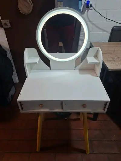 Tocador con espejo LED y cajones - miniatura 1