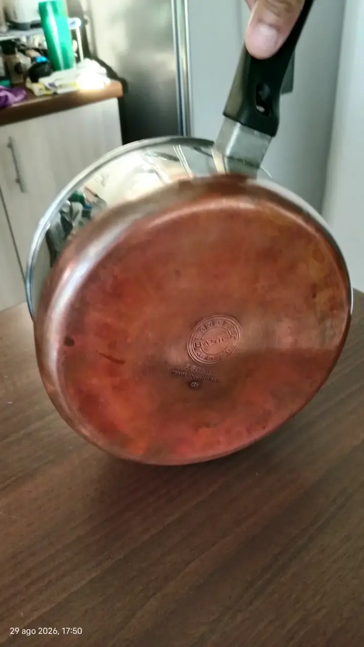 Olla de acero inoxidable con base de cobre 2 litro - 4