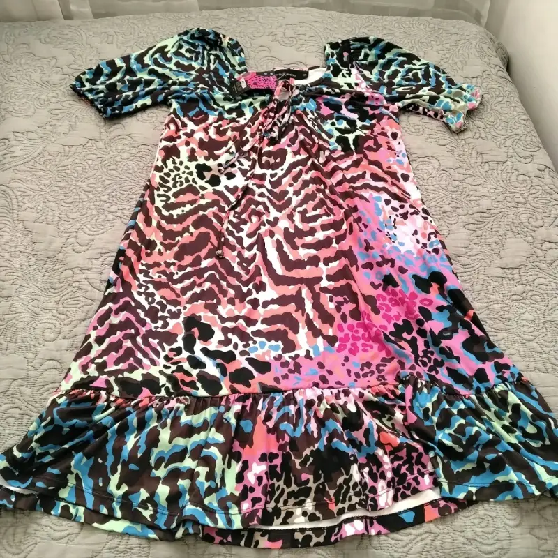 Vestido estampado animal print Victoria Raveau - 1