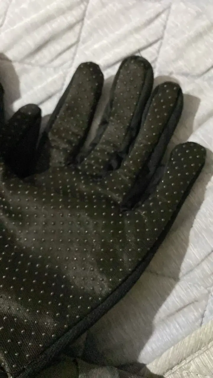 Guantes de motocicleta con protección negra - 4