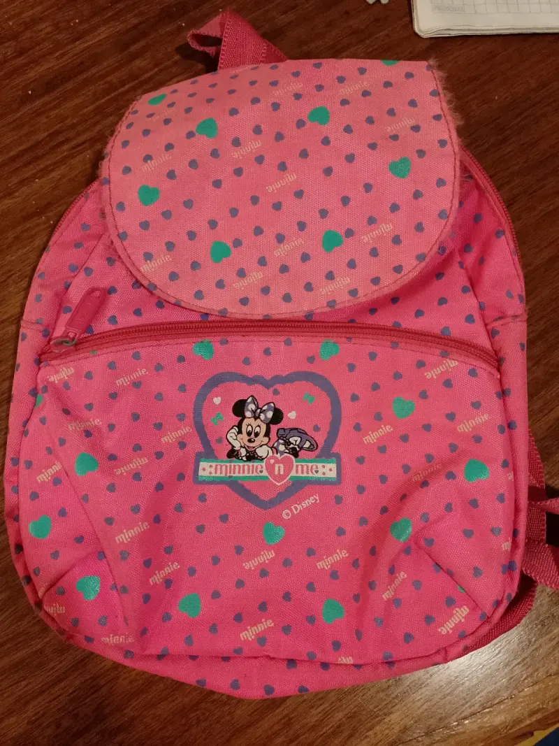 Mochila vintage Minnie Mouse rosa