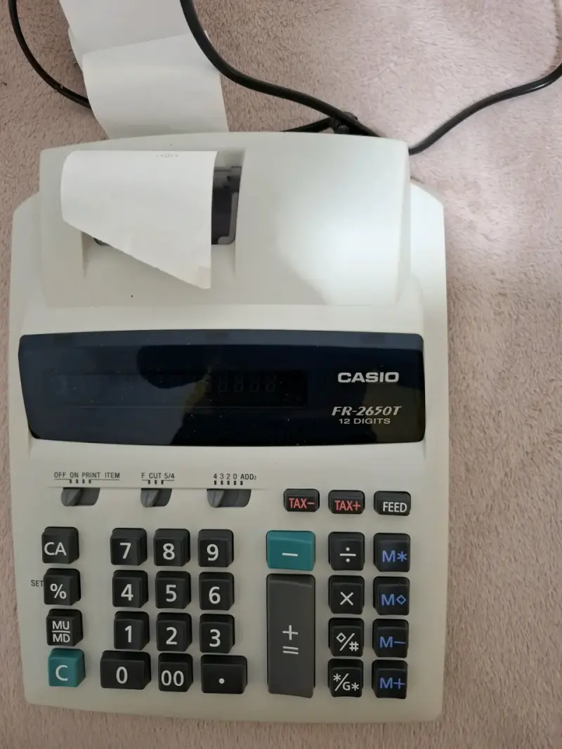 Calculadora Casio FR-2650T con impresión de papel - 2