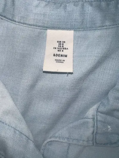 Camisa larga  Mezclilla  H&M para Mujer - miniatura 3