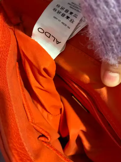Bolso de cuero naranja con flecos Aldo - miniatura 4