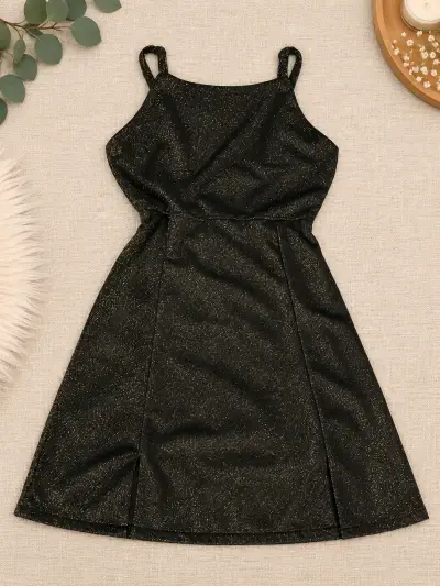 Vestido negro con brillo talla 16 - miniatura 1