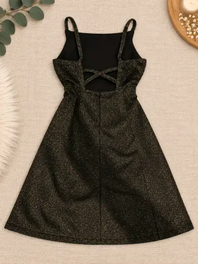 Vestido negro con brillo talla 16 - miniatura 2