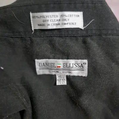 Camisa negra Daniel Ellissa de algodón y poliéster - miniatura 2