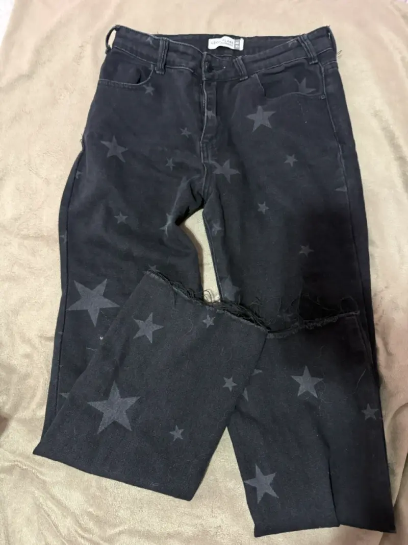 Jeans negros con estrellas para mujer Barbardos - 1