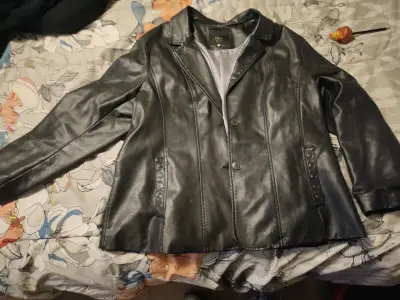 Chaqueta de cuero negra marca Cocci - miniatura 3