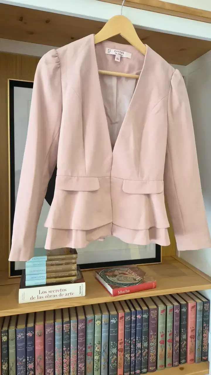 Blazer rosa elegante para mujer - 5
