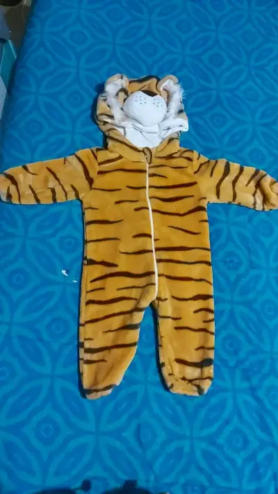 Disfraz de tigre para niño con capucha - miniatura 1