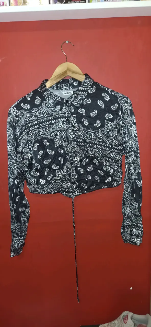 Blusa Fiorucci estampada en blanco y negro - 1