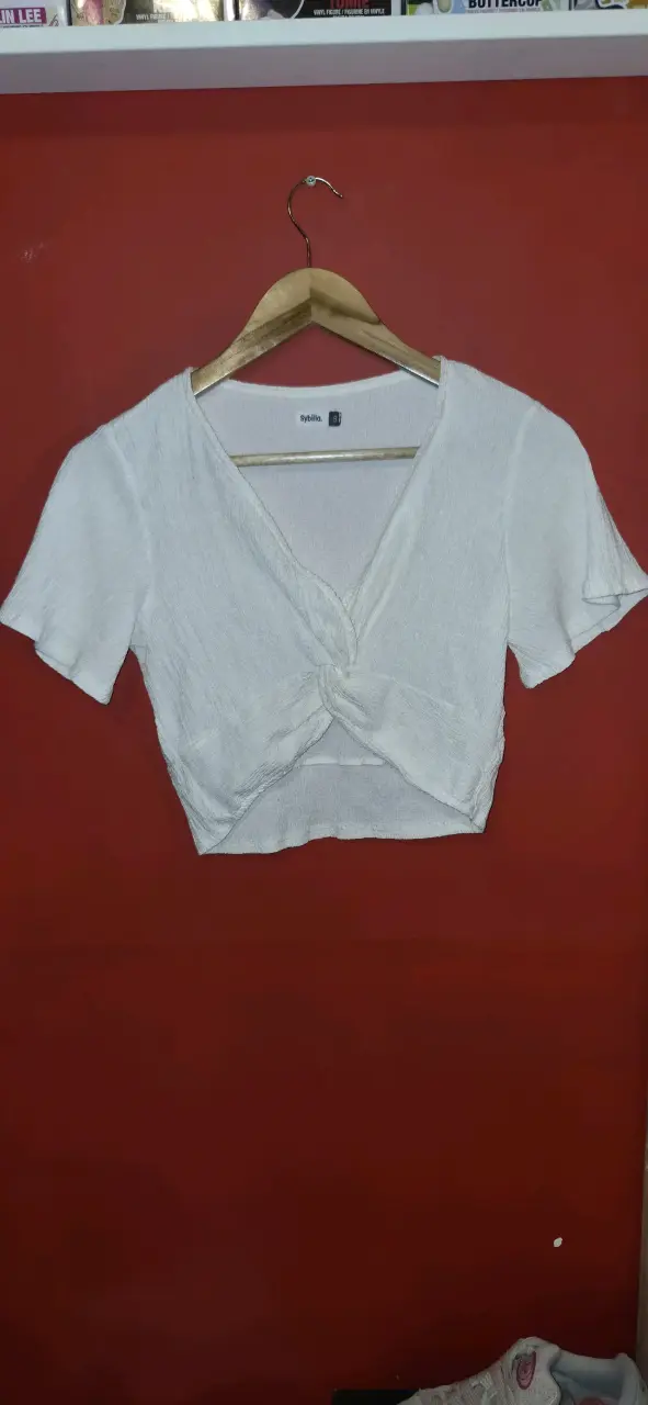 Top blanco de mujer Sybilla talla S - 1