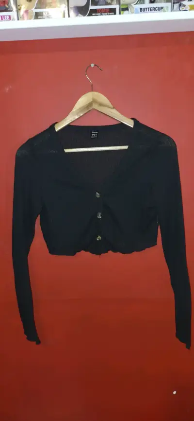 Cardigan negro de punto Shein talla M - miniatura 1