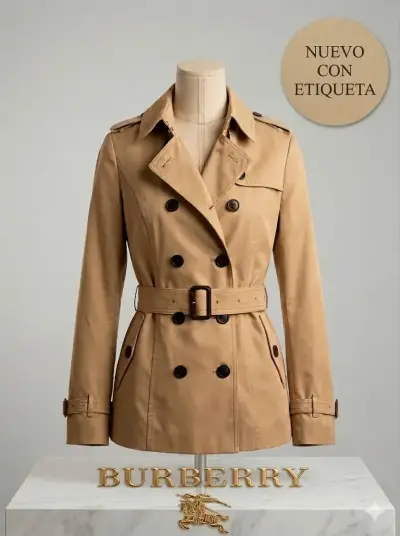 Trench coat beige para mujer Burberry - miniatura 6