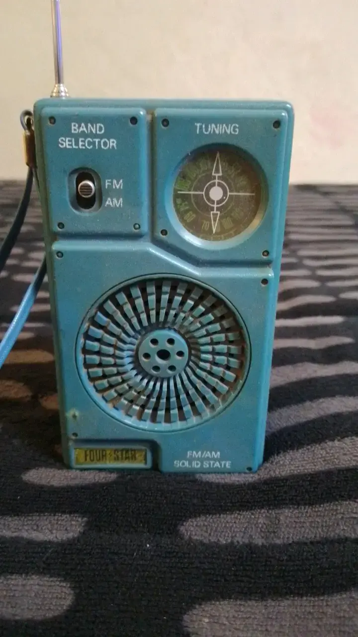 Radio portátil vintage FM/AM azul - 2