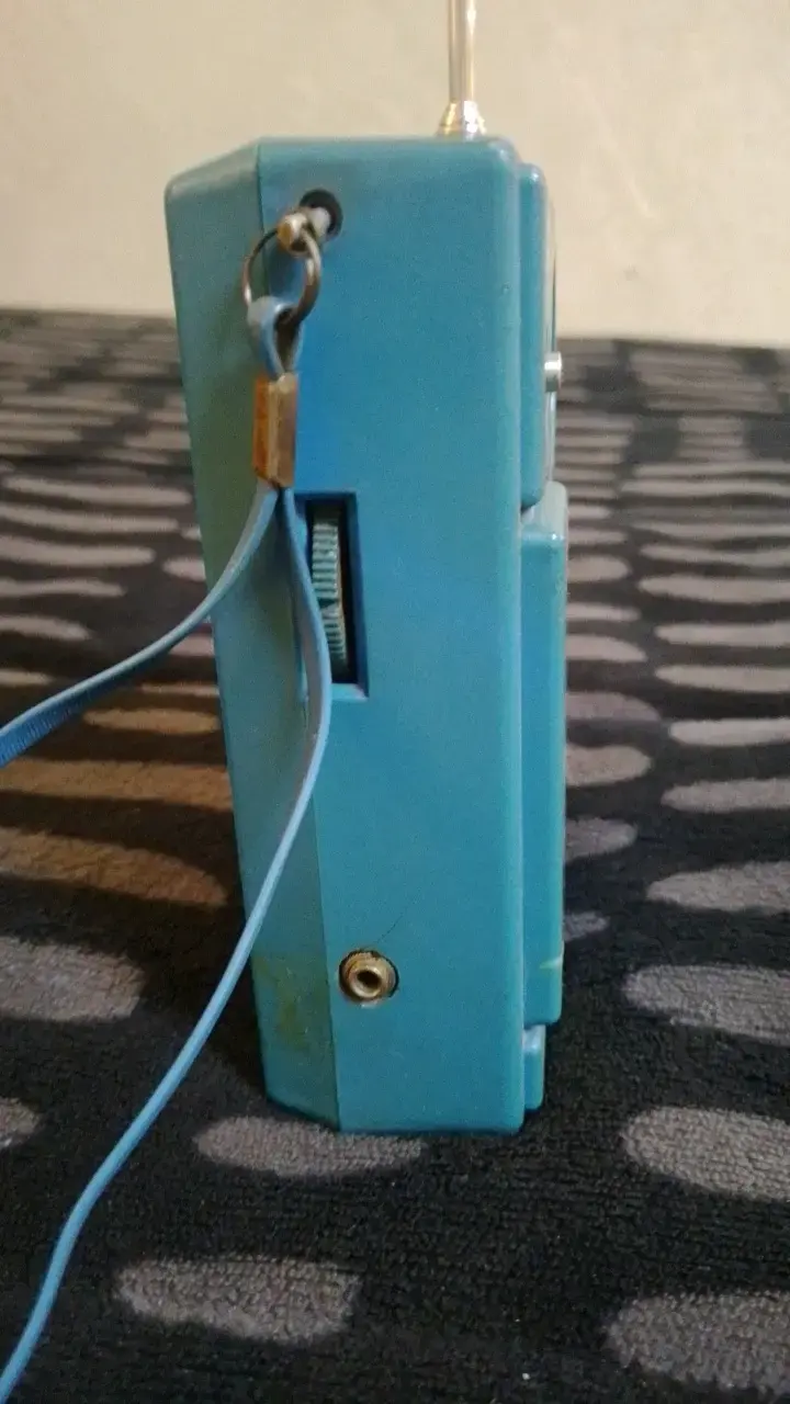 Radio portátil vintage FM/AM azul - 5