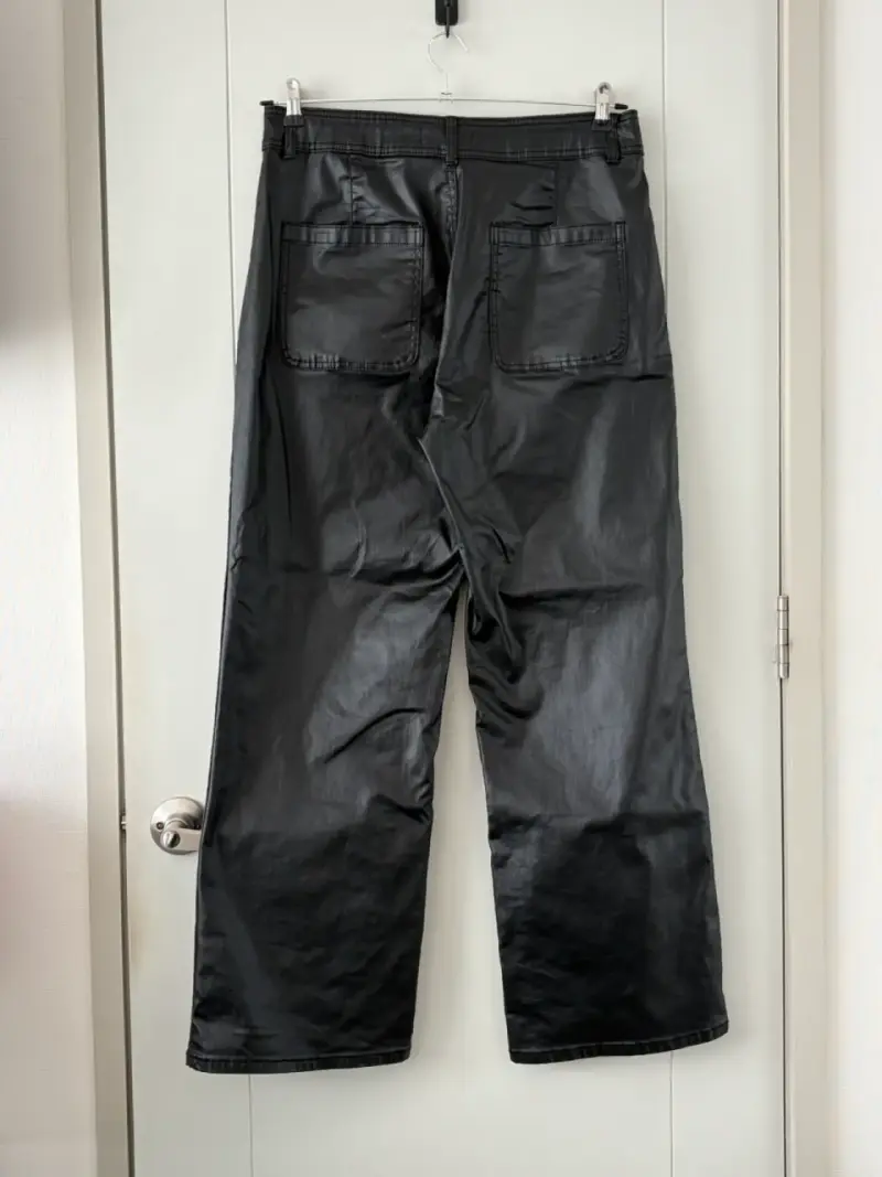 Pantalo anchos ecocuero Greenfield neg - 3
