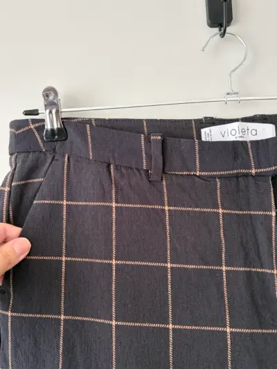 Pantalon a cuadros Violeta by Mango - miniatura 2