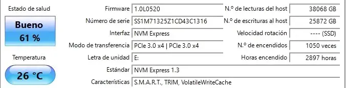 SSD M.2 NVMe 128GB con disipador - 2