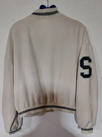 Chaqueta bomber beige Sybilla con detalles - miniatura 2