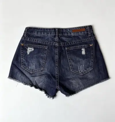 Short Sybilla denim azul oscuro desgastado t 36 - miniatura 3