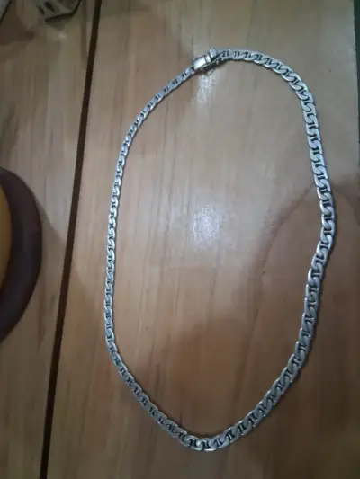 Cadena de plata estilo cubano - miniatura 3