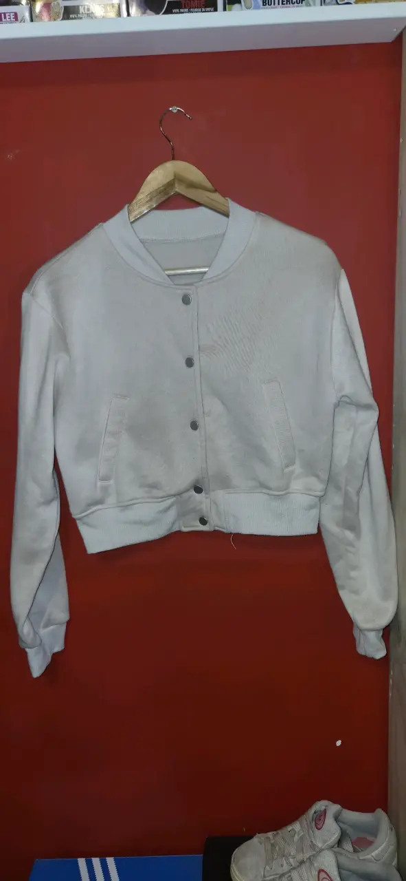 Chaqueta Bomber Beige Shein Talla S - 1