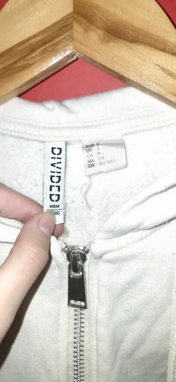Polerón corto con capucha blanco H&M - 3