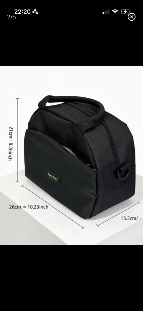 Bolso térmico negro Tasty Food - 2