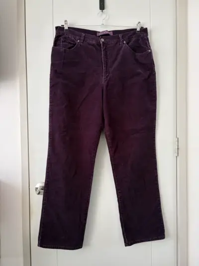 Pantalon cotele morado Gloria Vanderbilt - miniatura 1