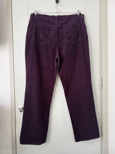 Pantalon cotele morado Gloria Vanderbilt - miniatura 3