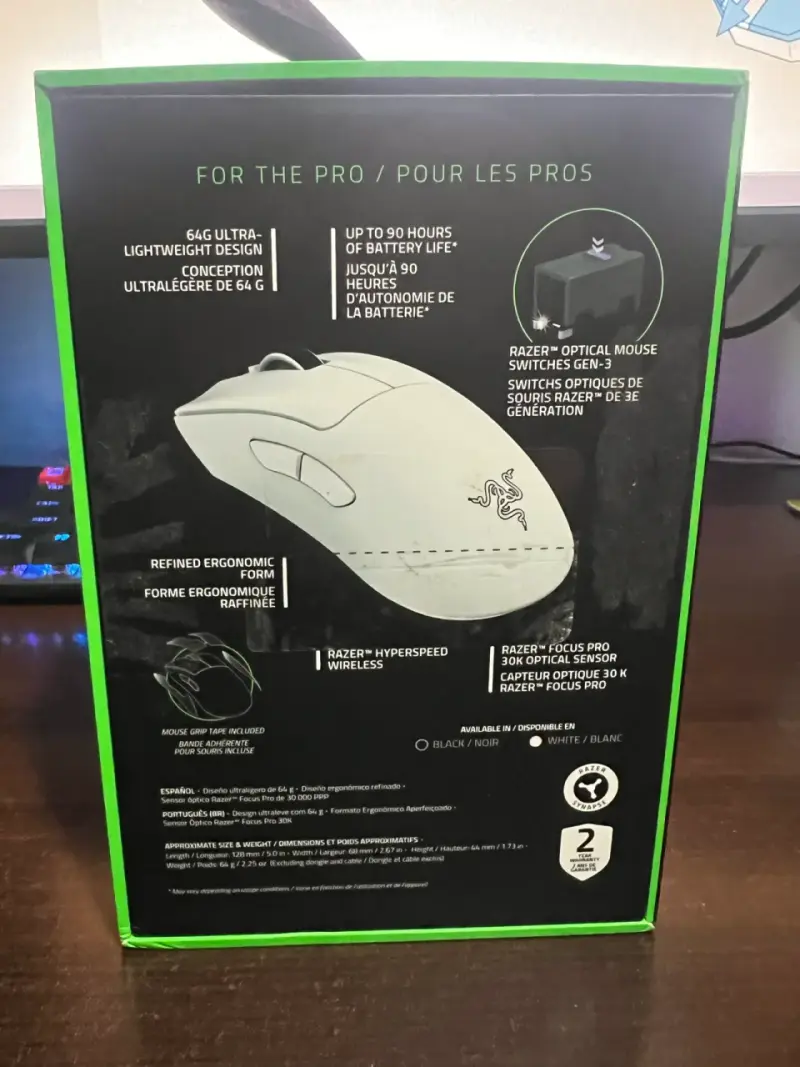 Razer DeathAdder V3 Pro blanco - 3