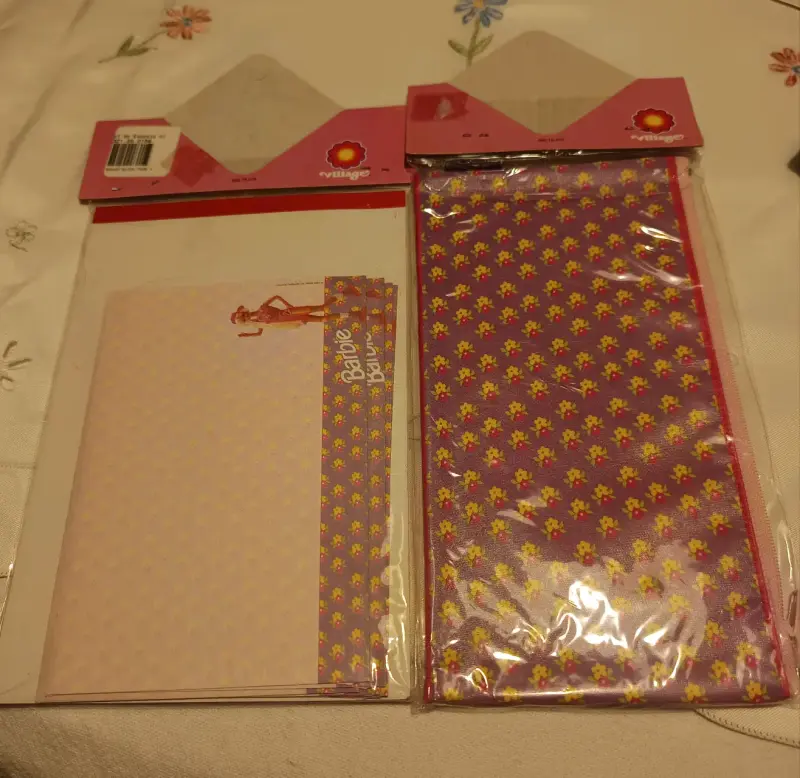 Set Barbie village esquelas sobres y estuche nuevo - 6