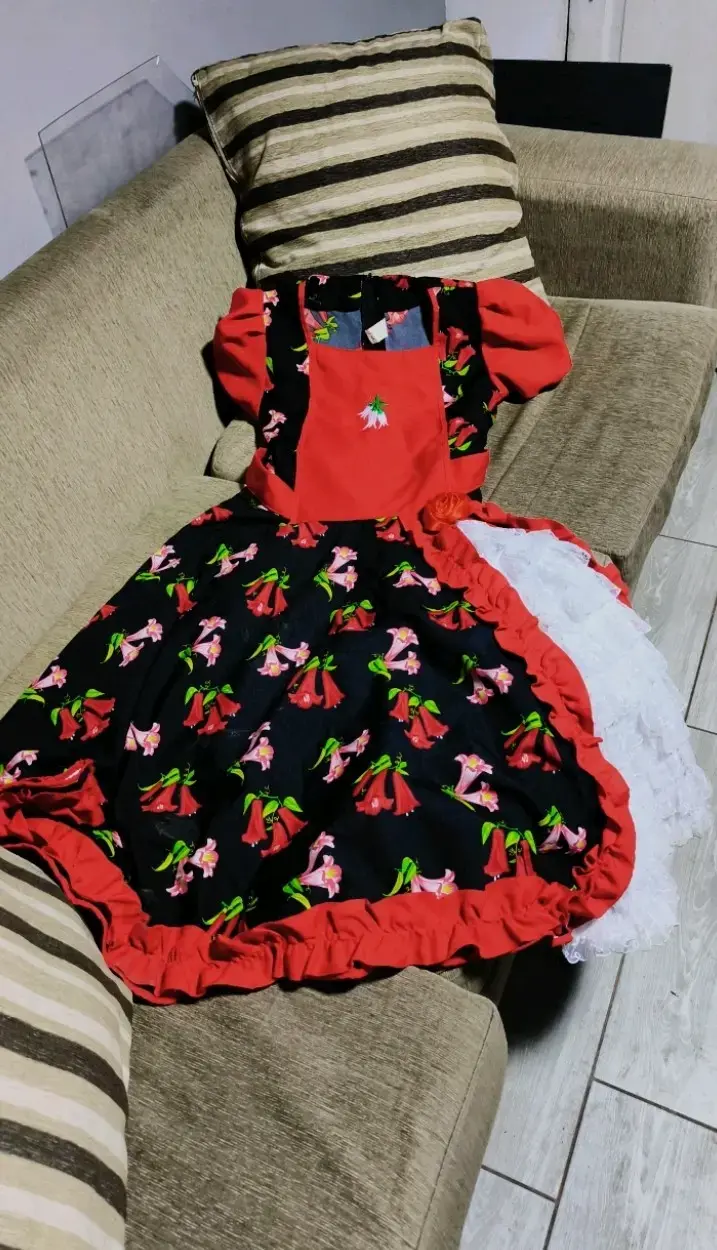Vestido de cueca tradicional chileno para niña - 3