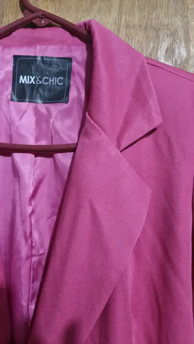 Blazer rosa mujer Mix & Chic elegante - miniatura 2