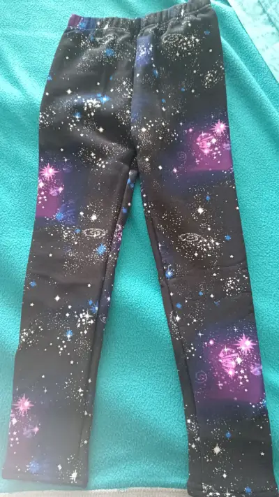 Leggings térmicos para niña con diseño de galaxia - miniatura 1