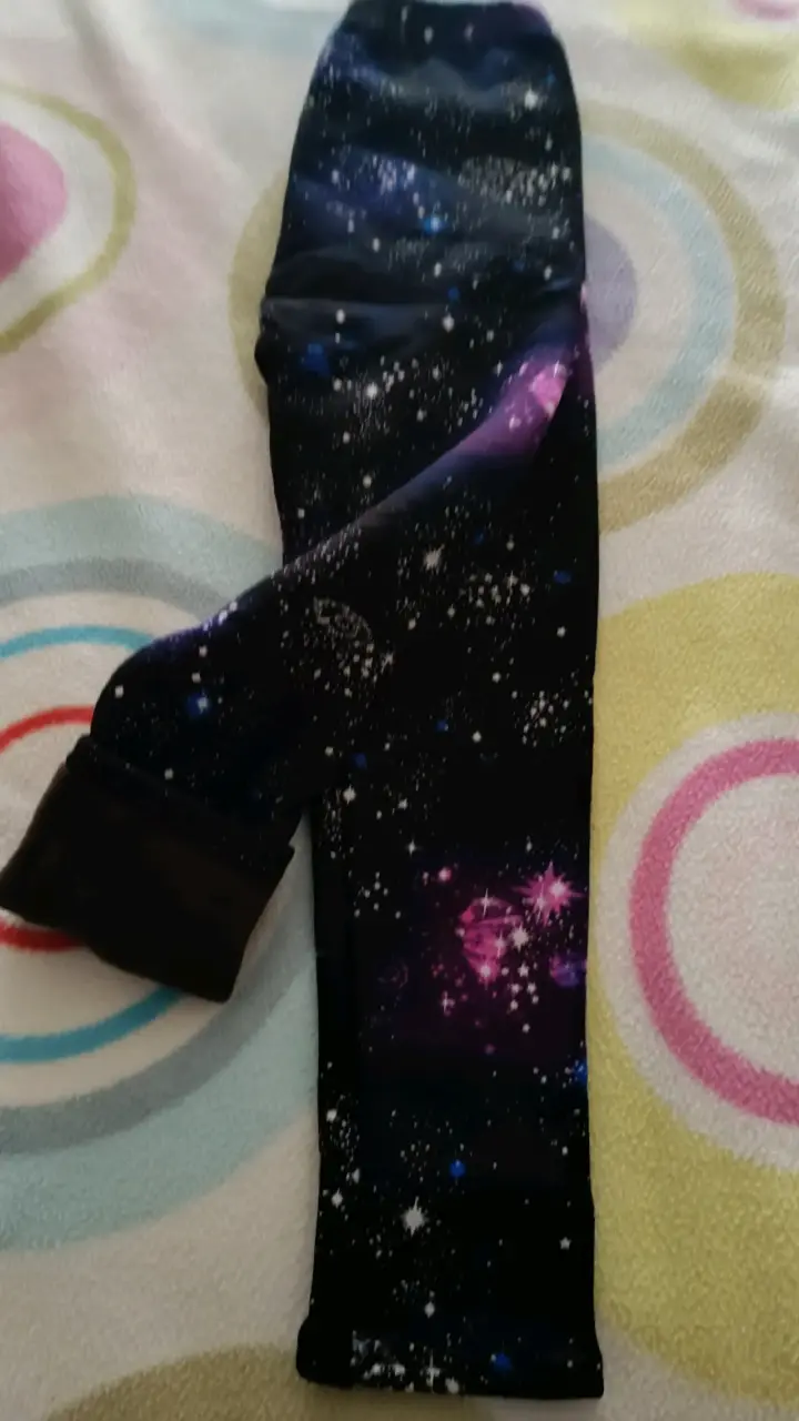 Leggings térmicos para niña con diseño de galaxia - 3