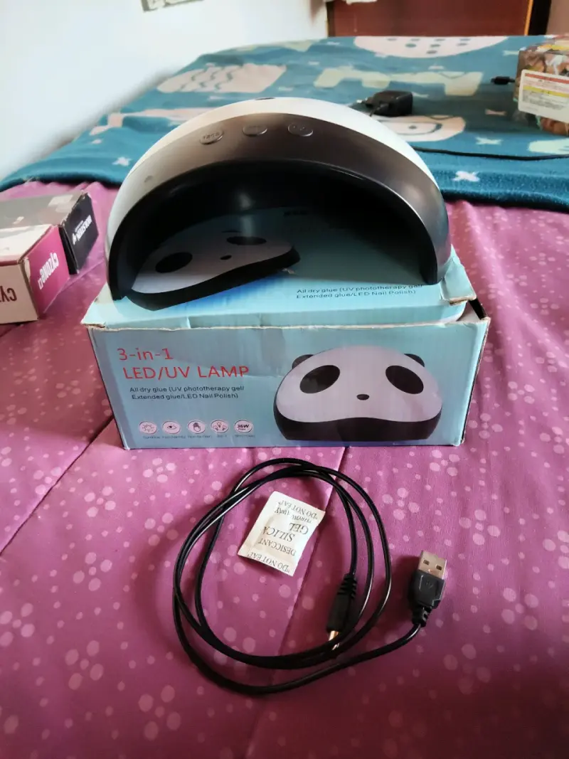 Lámpara LED/UV para uñas con diseño de panda - 2