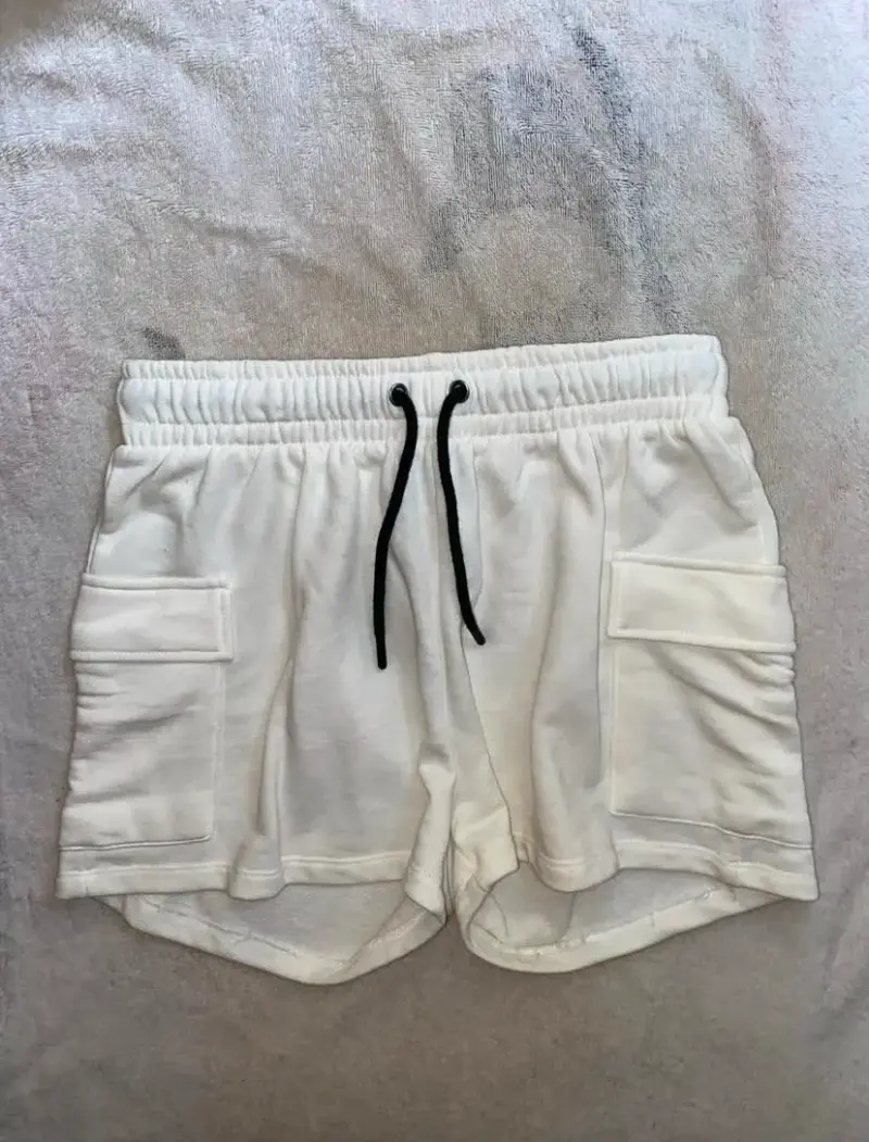 Shorts blancos de algodón - 1