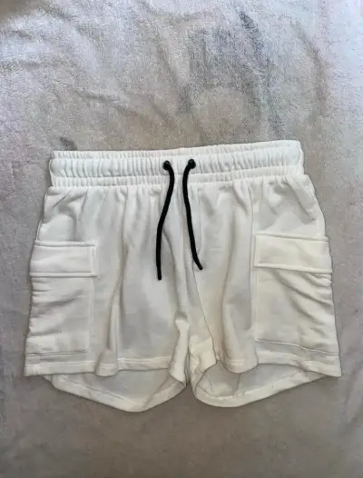 Shorts blancos de algodón - miniatura 1